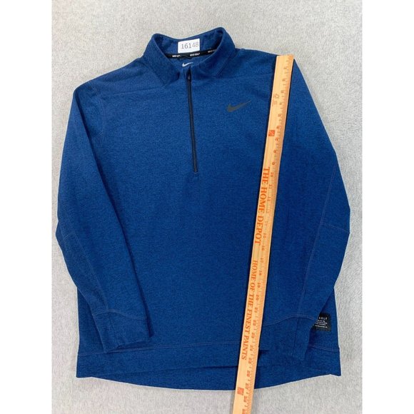 Nike 1/4 Zip Midweight Golf Pullover (Men's‎ Large) Blue - Picture 6 of 13